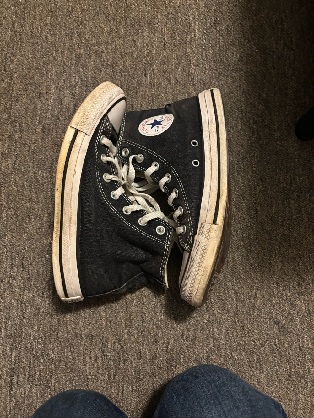 Converse Black and White High Top Sneakers